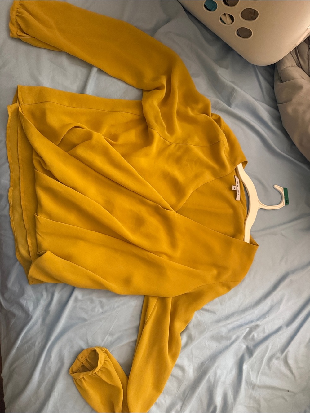 Naked Zebra Mustard V-Neck Top